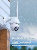 Camera Wireless WiFi IP Outdoor Cameras with Pan Tilt 360° View Night Vision  Motion Detection