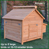 Large House L Chicken Coop 8 Large Bird