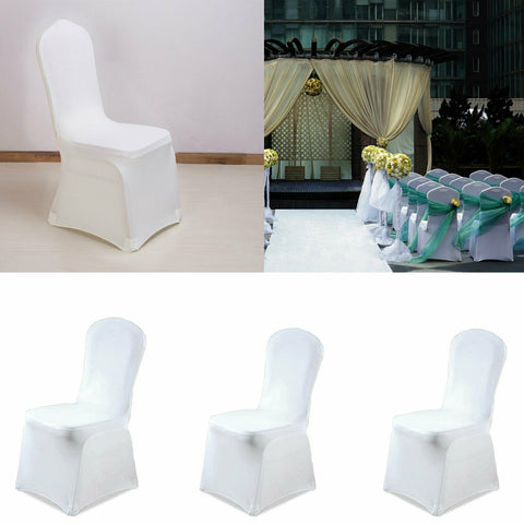 Set of 10 X Chair Covers Universal Stretch White Stretch Chair Cover –  Gilligan sales