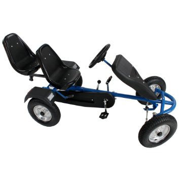 2 seater go kart pedal 2 Seater go-kart cart heavy duty Red or Blue – Gilligan sales