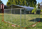 Large Dog Wire Playpen 4x4x1.83m Lockable Door, UV/Water Proof Roof