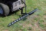 lawn comb 120cm mower tractor garden grass moss removal