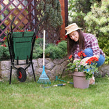 Green Folding Garden Wheelbarrow Holds up to 30 kg