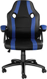 Racing office chair, executive chair with rocker mechanism BLUE