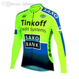 Saxo Bank Tinkoff Cycling Clothing Autumn Cycling Jersey  Bib Pants XL