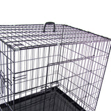 Dog Cage Crates Puppy Pet Carrier Training Folding Metal Cage With Tray KENNEL