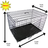 Dog Cage Crates Puppy Pet Carrier Training Folding Metal Cage With Tray KENNEL