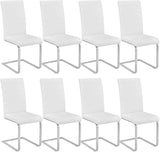 8 Dining Chairs,Leather, High Back Swing Chair with Backrest