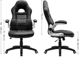 RACING GAMING CHAIR SWIVEL COMPUTER DESK OFFICE CHAIR..BLACK