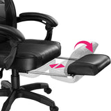Computer Chair, Gaming Executive With Footrest Black