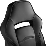 Computer Chair, Gaming Executive With Footrest Black