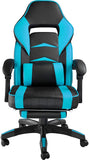Computer Chair, Gaming Executive With Footrest Light Bue