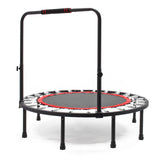 Fitness Trampoline Ø122 cm, Adjustable Handle Max 110 cm, up to 150kg