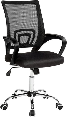 Office computer chair with lumbar support Black